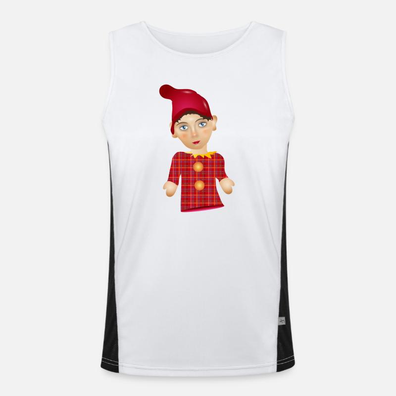 Der Kasper oder auch Kasperle als Puppen Figur Funktionelles Kontrast-Tank Top für Männer 