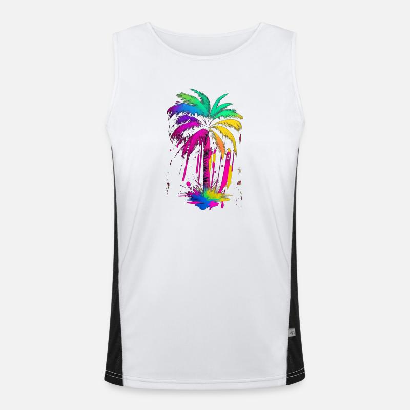 Palm tree Men's Functional Contrast Tank Top 