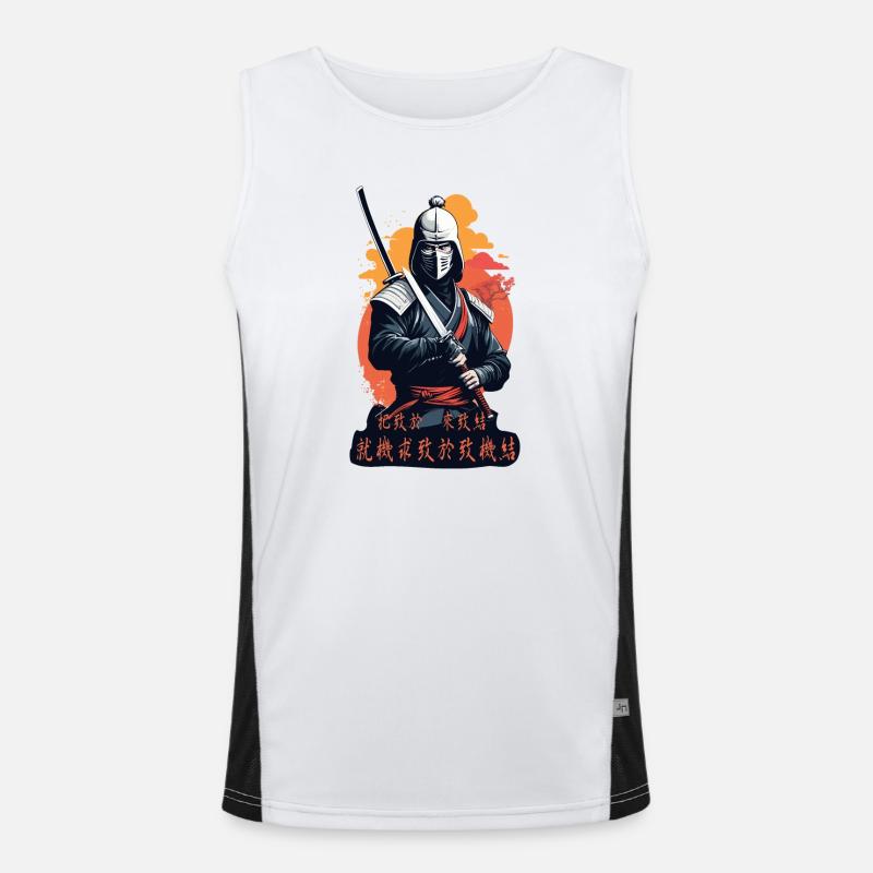 Samurai, Weg des Krieger Funktionelles Kontrast-Tank Top für Männer 