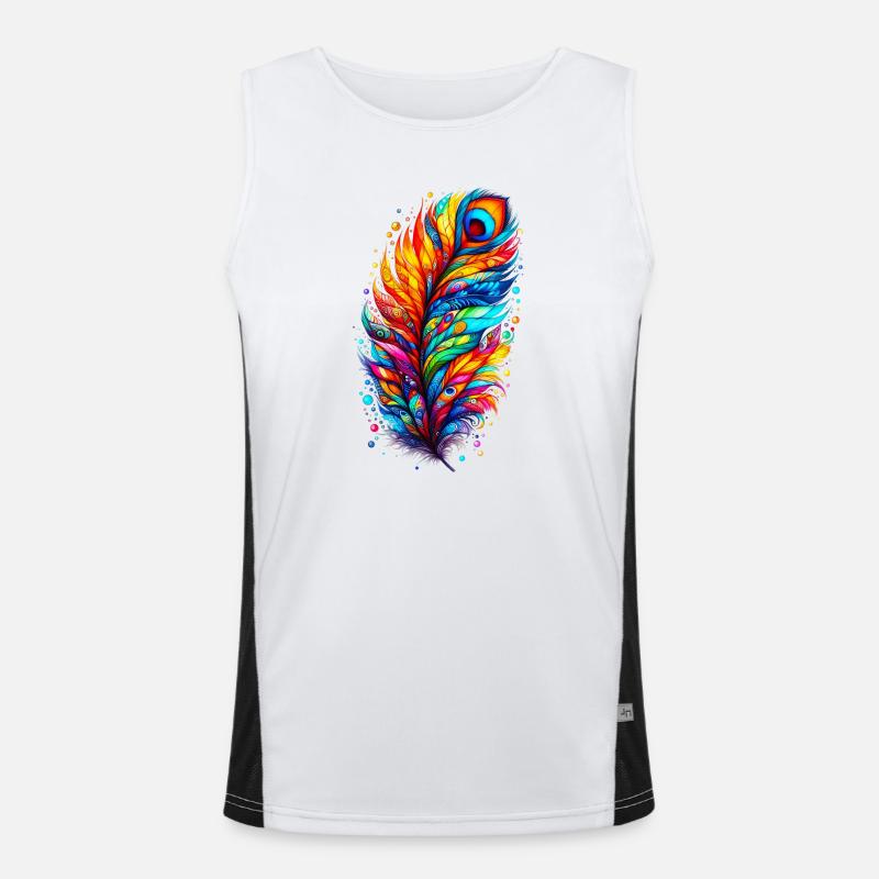 Feder Funktionelles Kontrast-Tank Top für Männer 