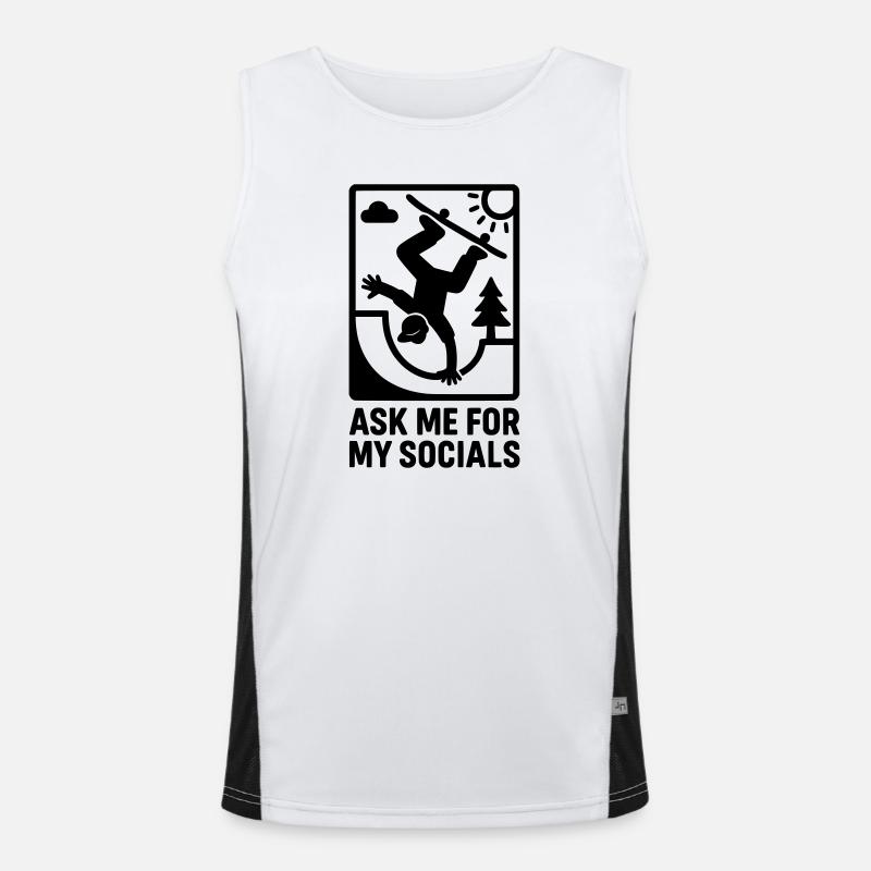 Skateboard Socials Funktionelles Kontrast-Tank Top für Männer 