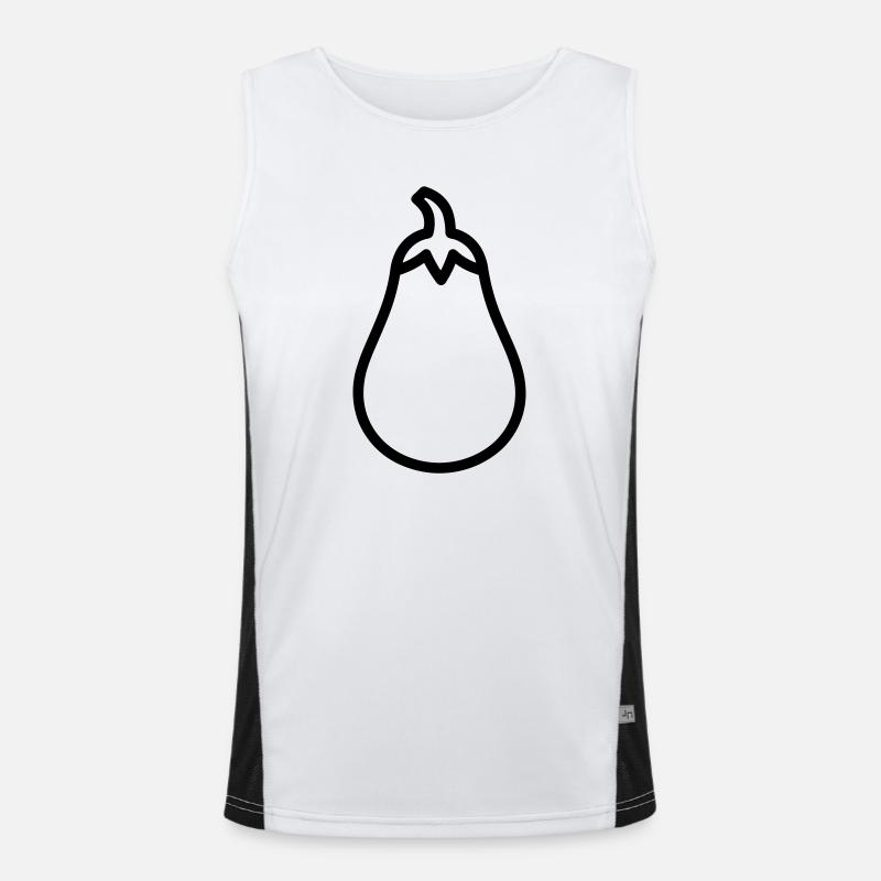 eggplant_-4- Funktionelles Kontrast-Tank Top für Männer 