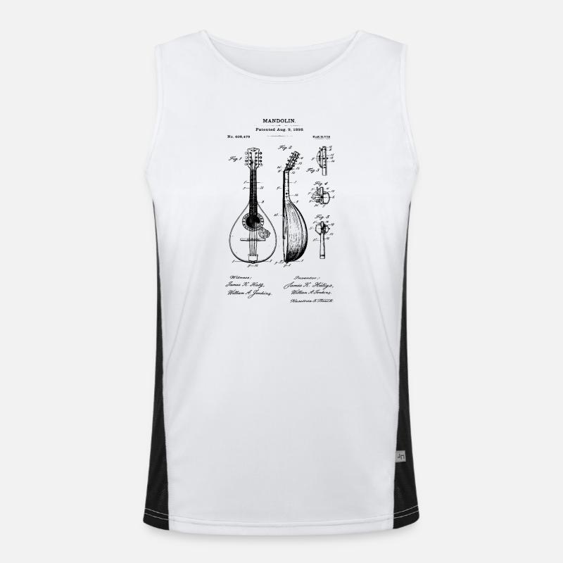 Mandoline Conception de plan vintage Débardeur respirant contrasté Homme 
