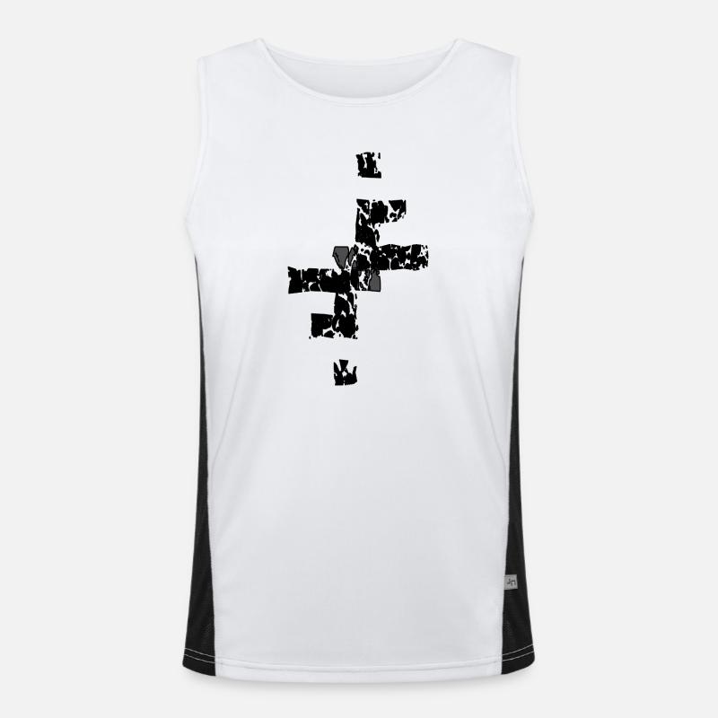 Shattered Diamond in Black Men's Functional Contrast Tank Top 