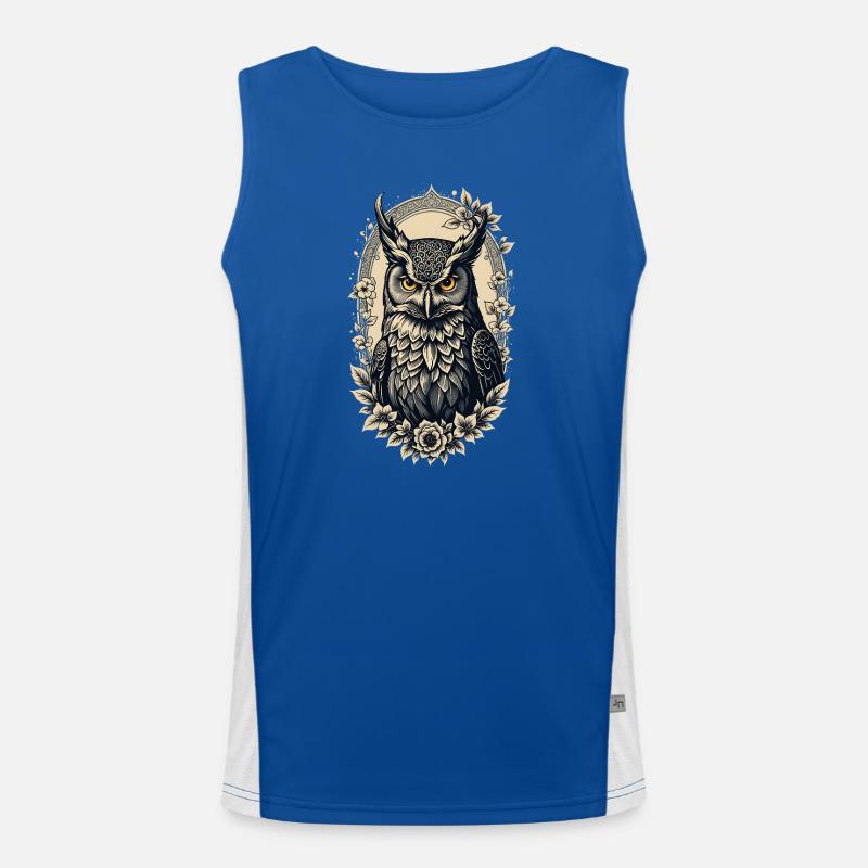 Edle Waldohreule Funktionelles Kontrast-Tank Top für Männer 