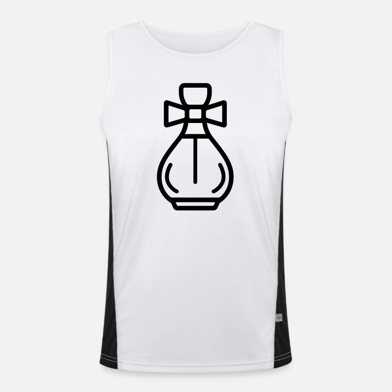 perfume bottle - Men's Functional Contrast Tank Top - white/black