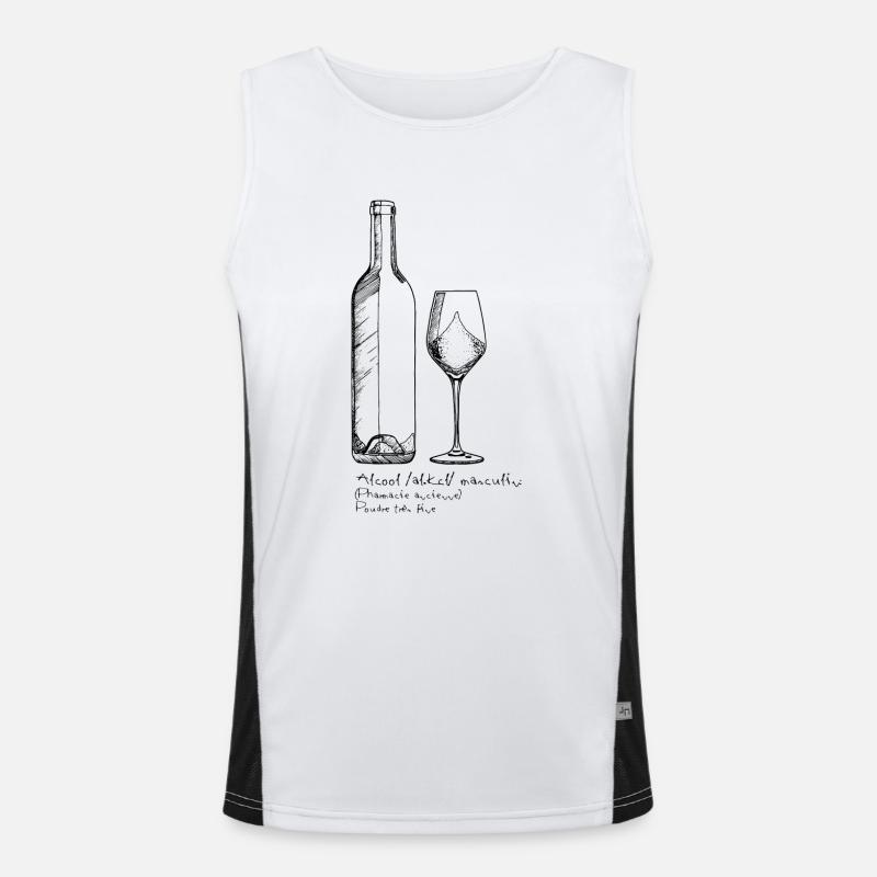 Wein Funktionelles Kontrast-Tank Top für Männer 