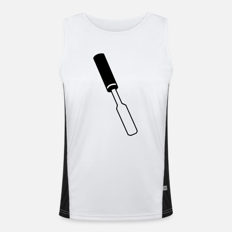 Gouge / Chisels / Tools - Men's Functional Contrast Tank Top  - white/black
