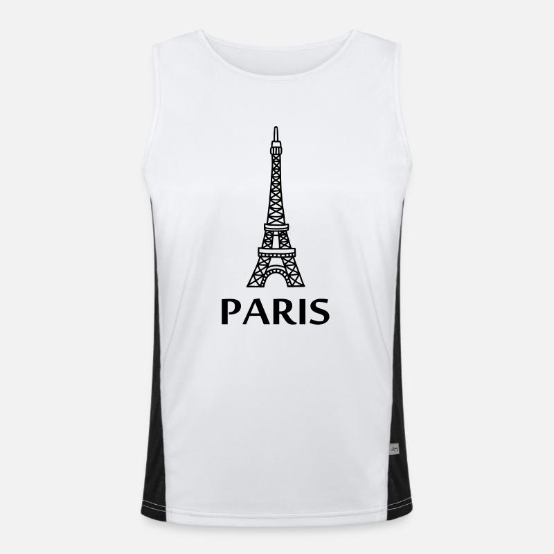 Paris - Eiffel Tower Men's Functional Contrast Tank Top 