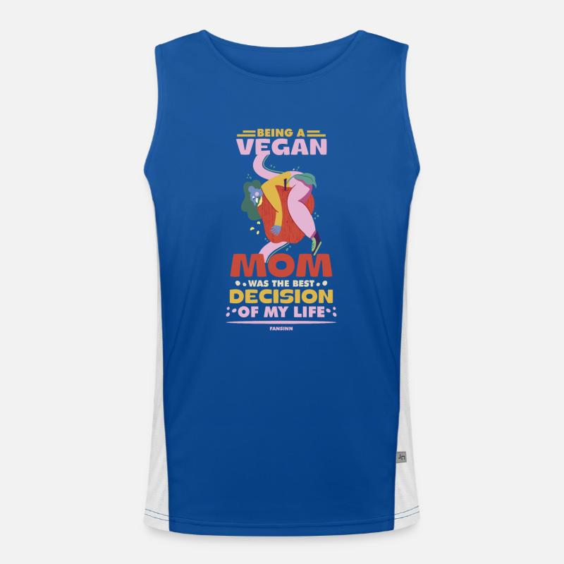 vegane Mutter beste Entscheidung des lebens Funktionelles Kontrast-Tank Top für Männer 