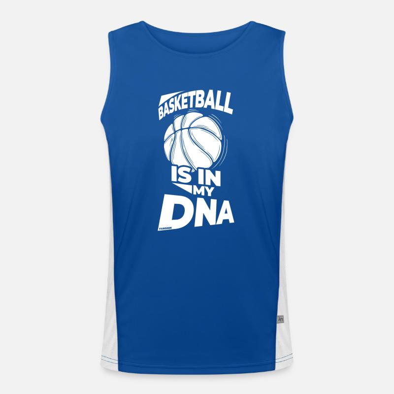 Le basket est dans mon ADN Débardeur respirant contrasté Homme 