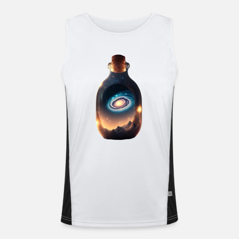 Die Milchstrasse in einer Flasche Funktionelles Kontrast-Tank Top für Männer 