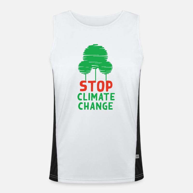 Stop Climate Change Men's Functional Contrast Tank Top 