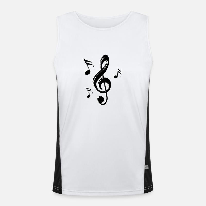 Clef notes Men's Functional Contrast Tank Top 