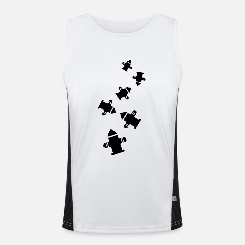 Hydrant Icon Funktionelles Kontrast-Tank Top für Männer 