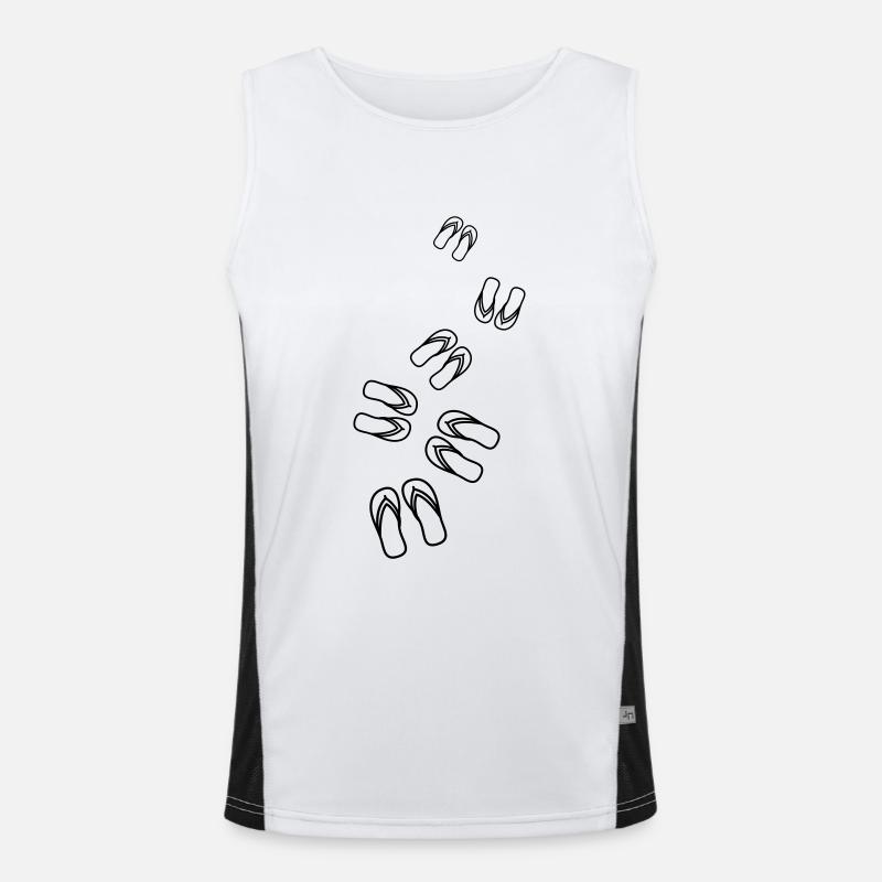 Flip-flops icon Men's Functional Contrast Tank Top 