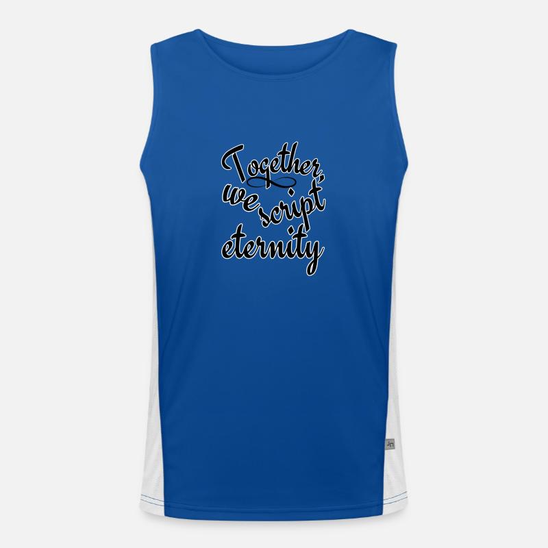 together, we script eternity Men's Functional Contrast Tank Top 