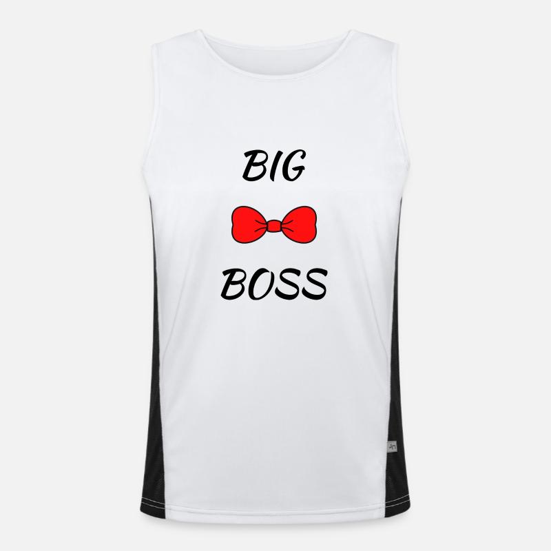 BIG BOSS. CHEF. CHEF. CHEF. PAPA. VATERTAG Funktionelles Kontrast-Tank Top für Männer 