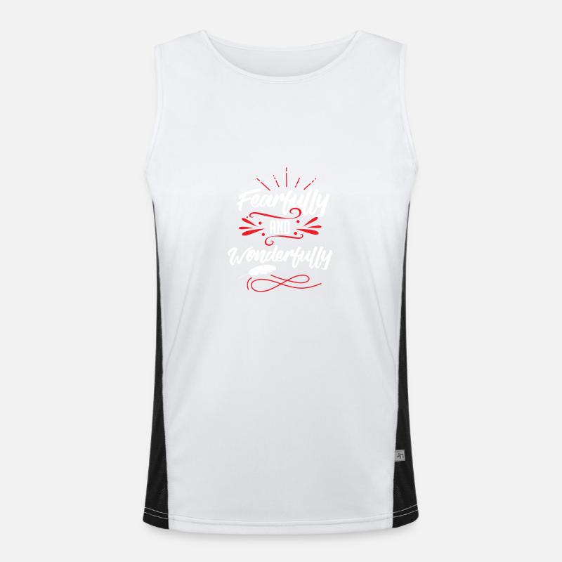 Bible Proverb Verses Men's Functional Contrast Tank Top 