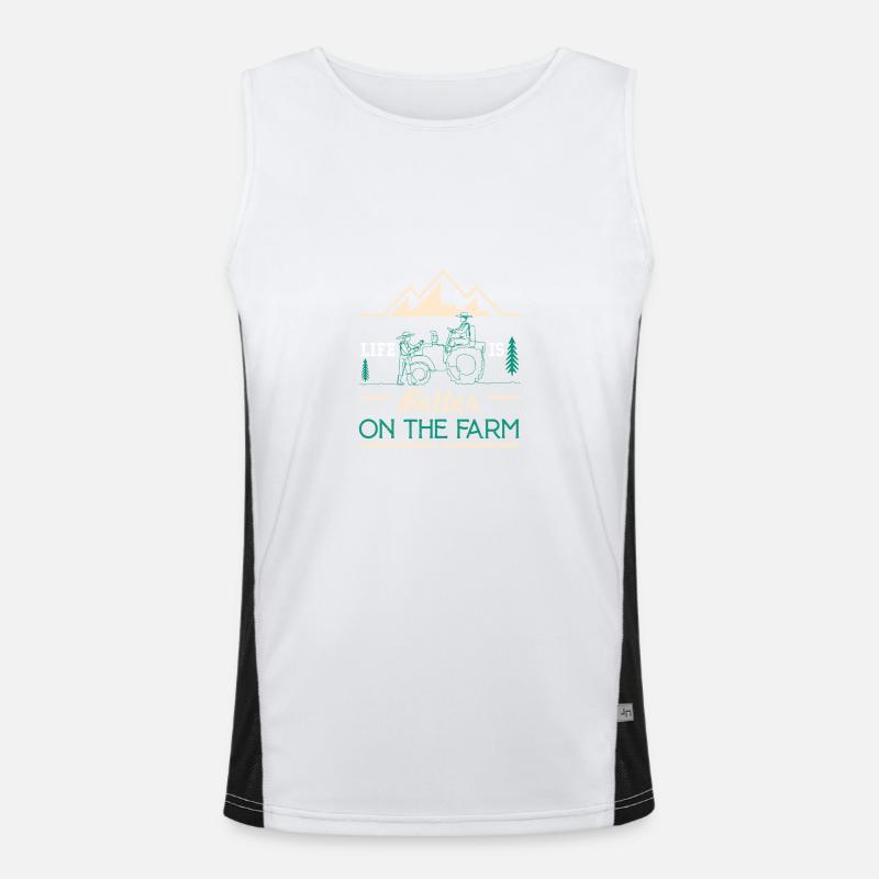 Life is better Farmer Men's Functional Contrast Tank Top 