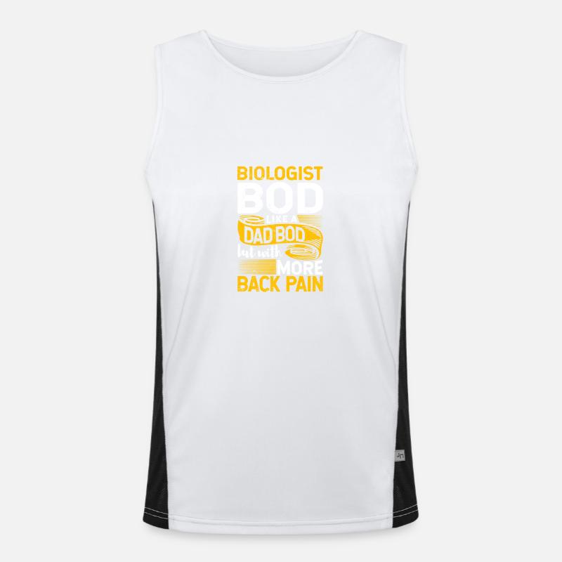 Biologist Bod Like A Dad Bod Funny Microbiologist Funktionelles Kontrast-Tank Top für Männer 