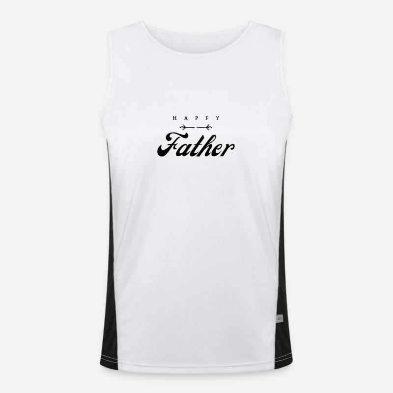 Glücklicher Vater Funktionelles Kontrast-Tank Top für Männer 