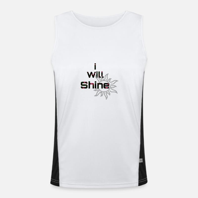I will shine Men's Functional Contrast Tank Top 