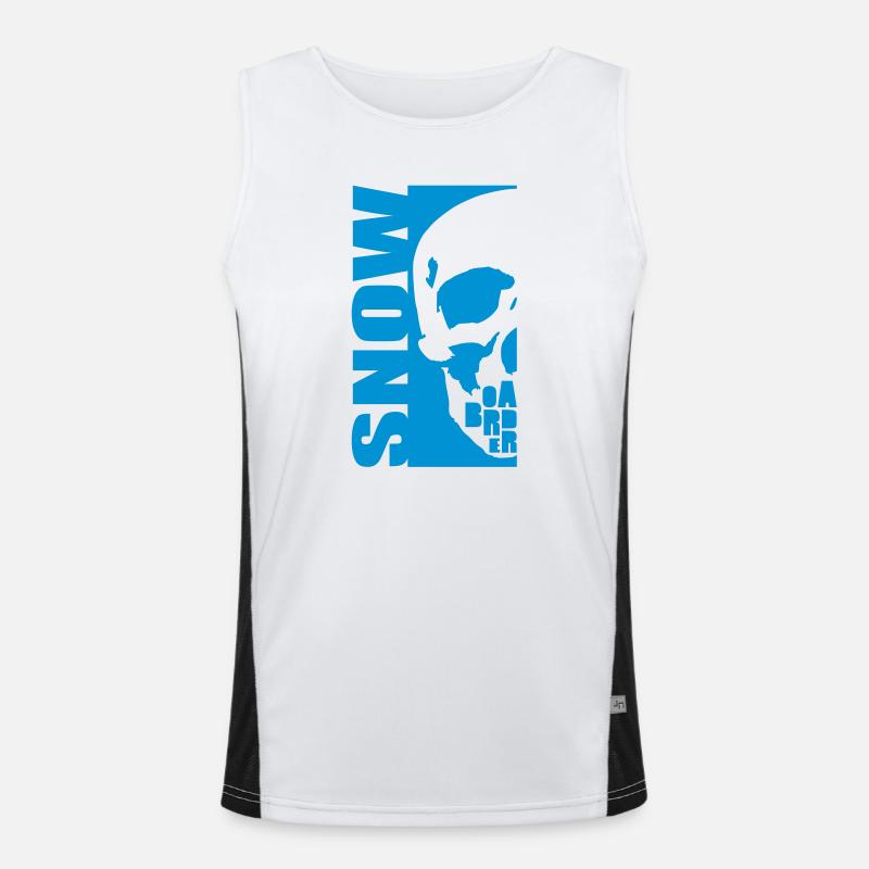 snow boarder skull Débardeur respirant contrasté Homme 