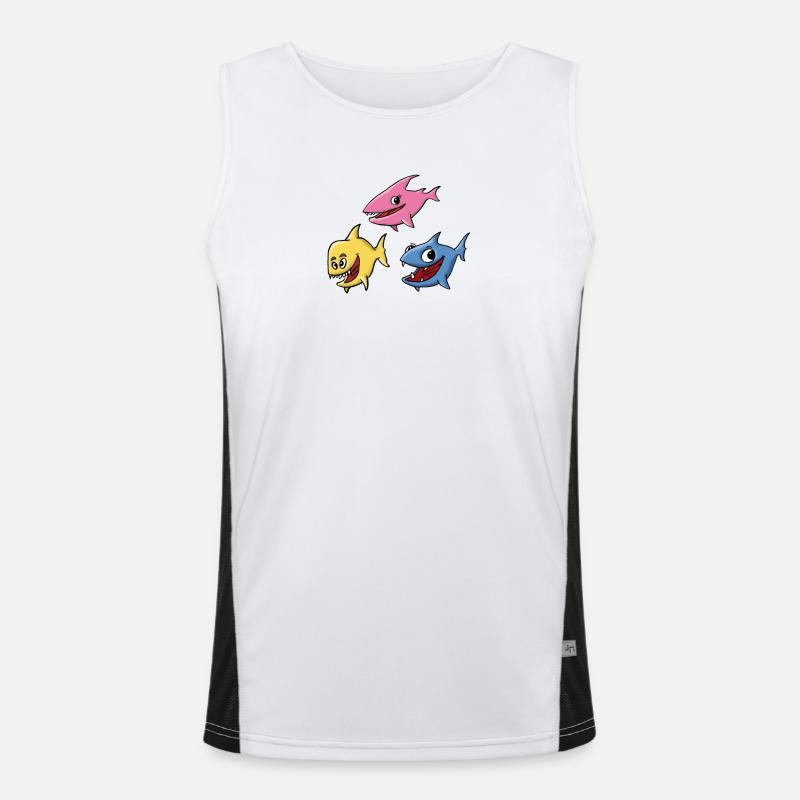 Fish group Men's Functional Contrast Tank Top 