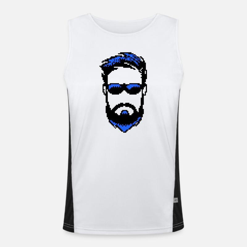 Bartträger Männlichkeit Bart ziegenbart Funktionelles Kontrast-Tank Top für Männer 