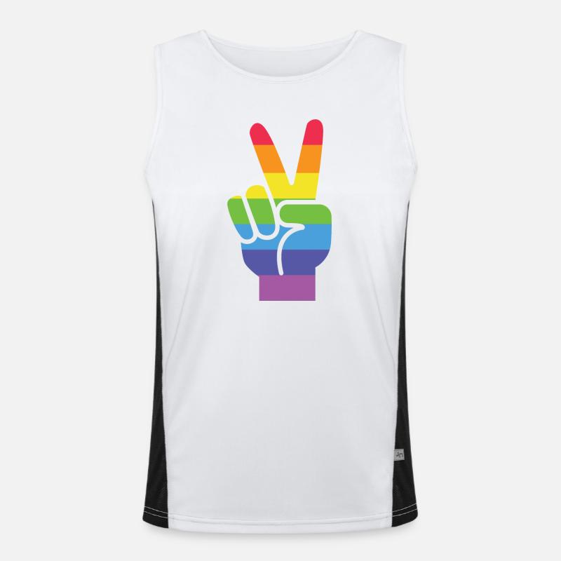 Pride Month LGBT - Sieg! Funktionelles Kontrast-Tank Top für Männer 