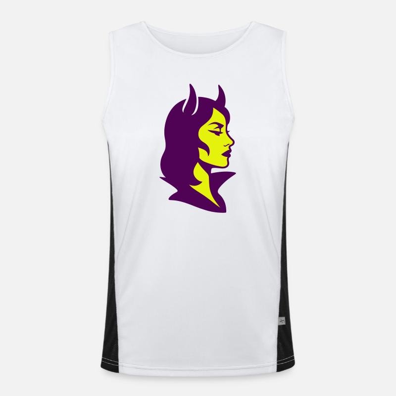 She Devil Pop Art Funktionelles Kontrast-Tank Top für Männer 