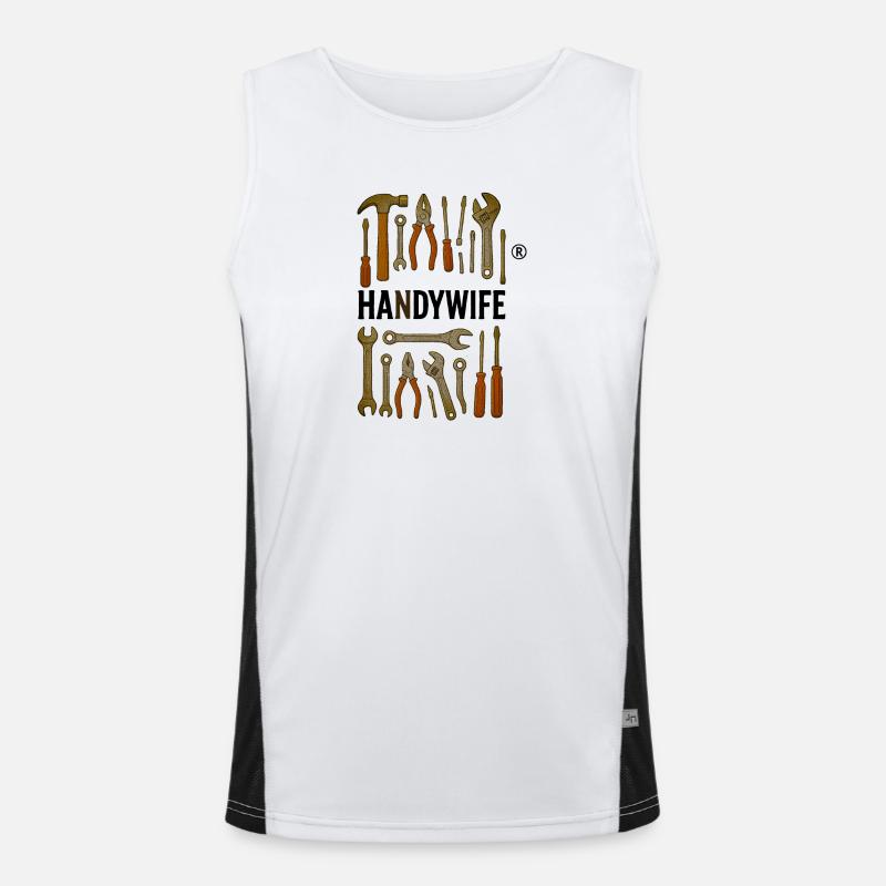 Typography Tool Letters Men's Functional Contrast Tank Top 
