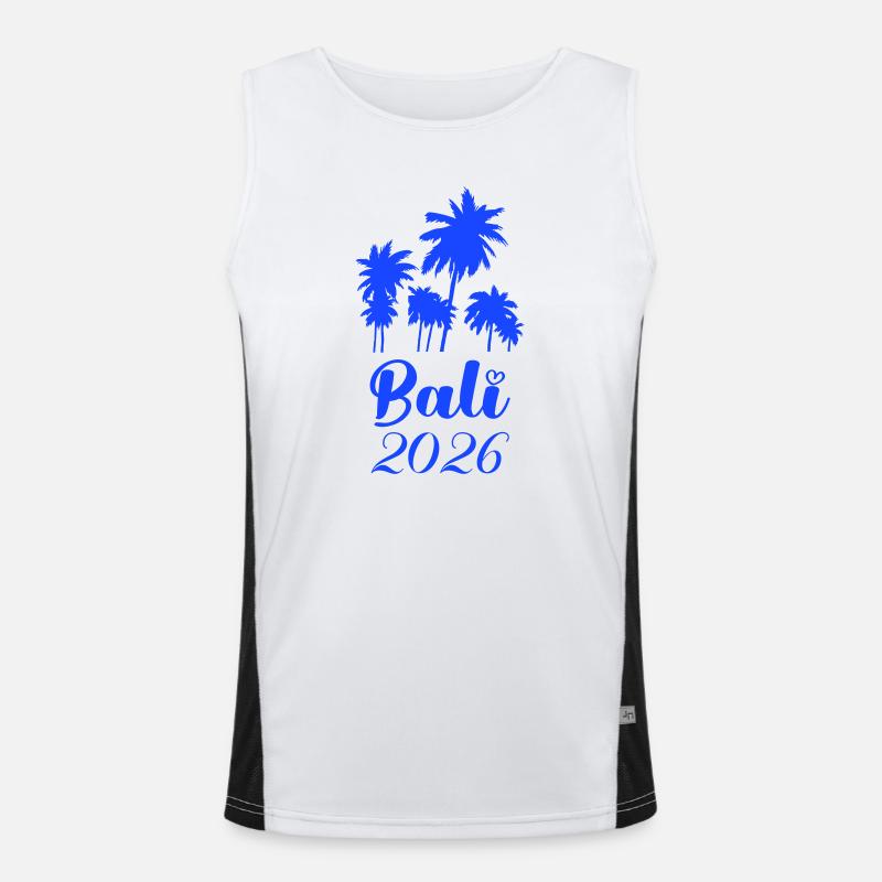 Bali Palm Trees 2026 Men's Functional Contrast Tank Top 