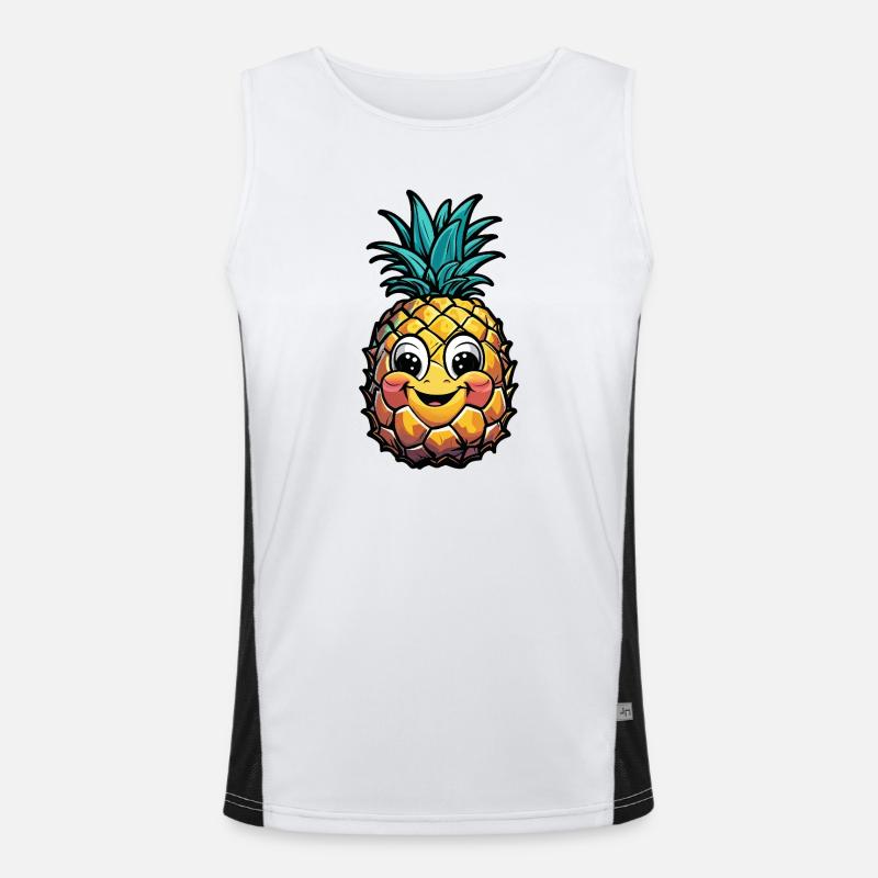 Ananas souriant Débardeur respirant contrasté Homme 