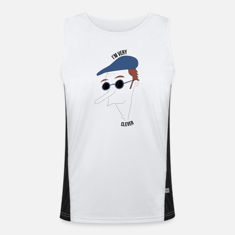 Ich bin sehr schlau – Mann Funktionelles Kontrast-Tank Top für Männer 