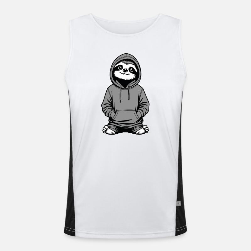 Sweat à capuche Slow-Chill Sloth Débardeur respirant contrasté Homme 