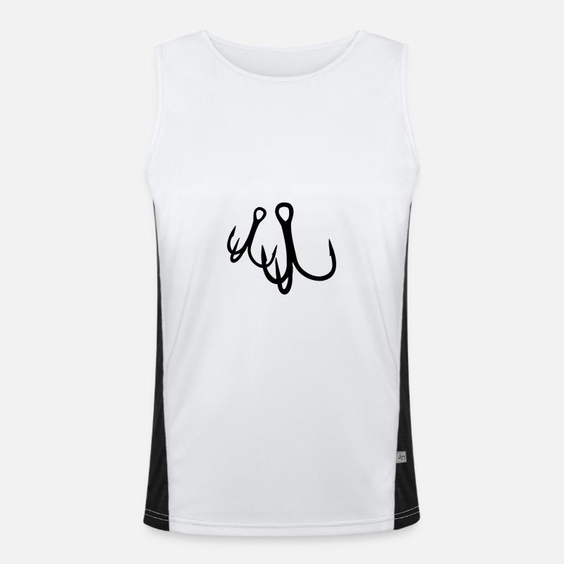 fishing hooks Funktionelles Kontrast-Tank Top für Männer 