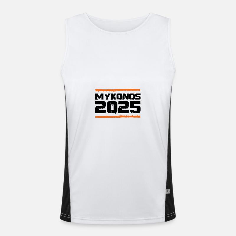 Mykonos 2025 Urlaub Funktionelles Kontrast-Tank Top für Männer 