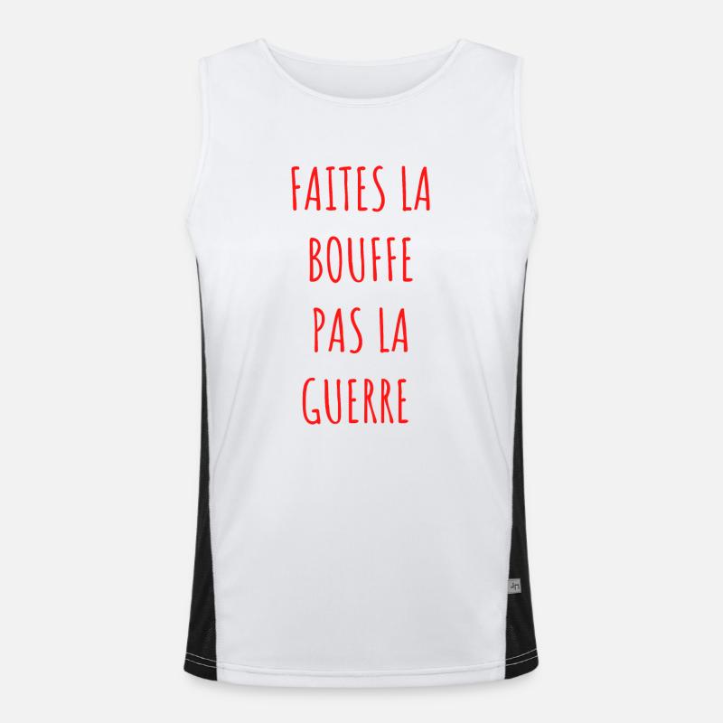 Faites la bouffe pas la guerre Débardeur respirant contrasté Homme 