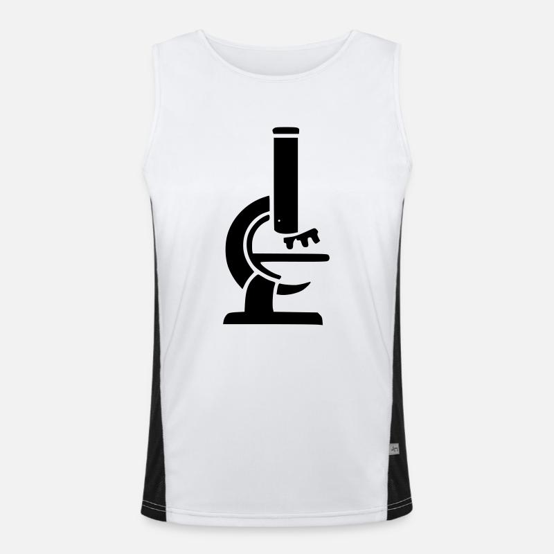 Microscope - Men's Functional Contrast Tank Top  - white/black