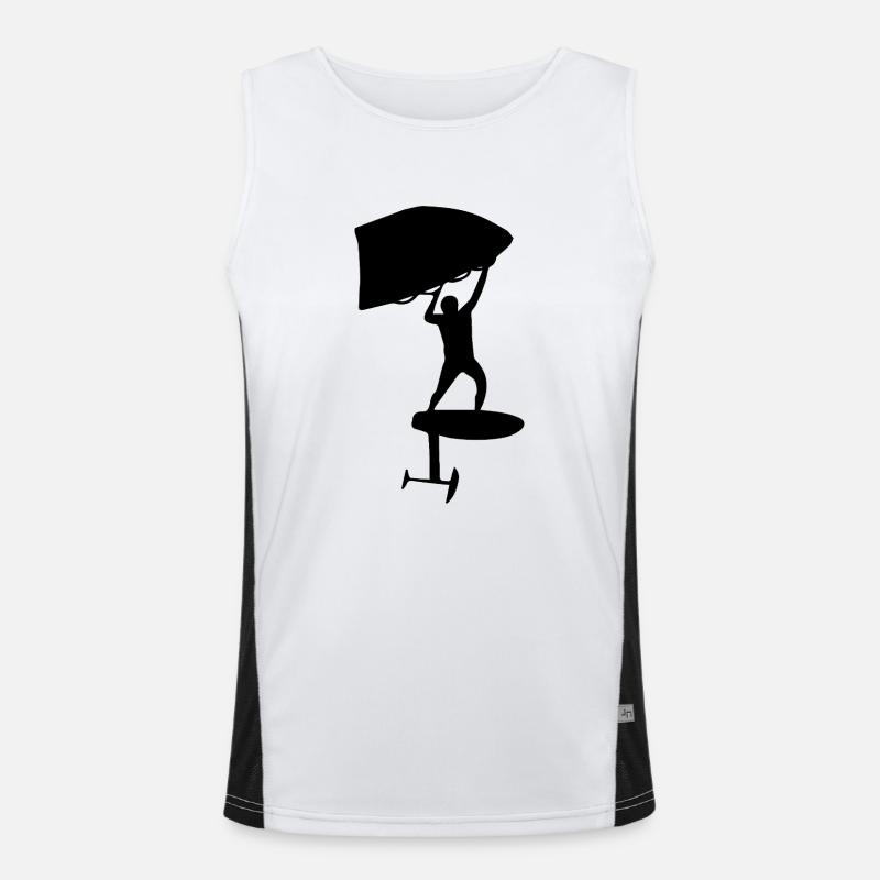 Wingfoiling label Funktionelles Kontrast-Tank Top für Männer 