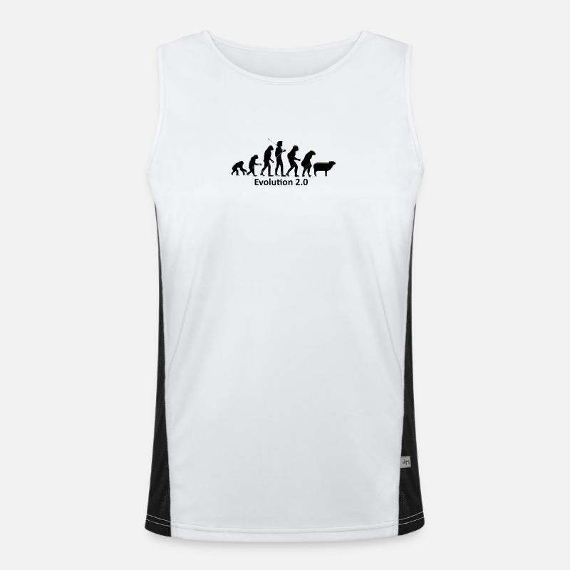 L’évolution humaine en silhouette Débardeur respirant contrasté Homme 