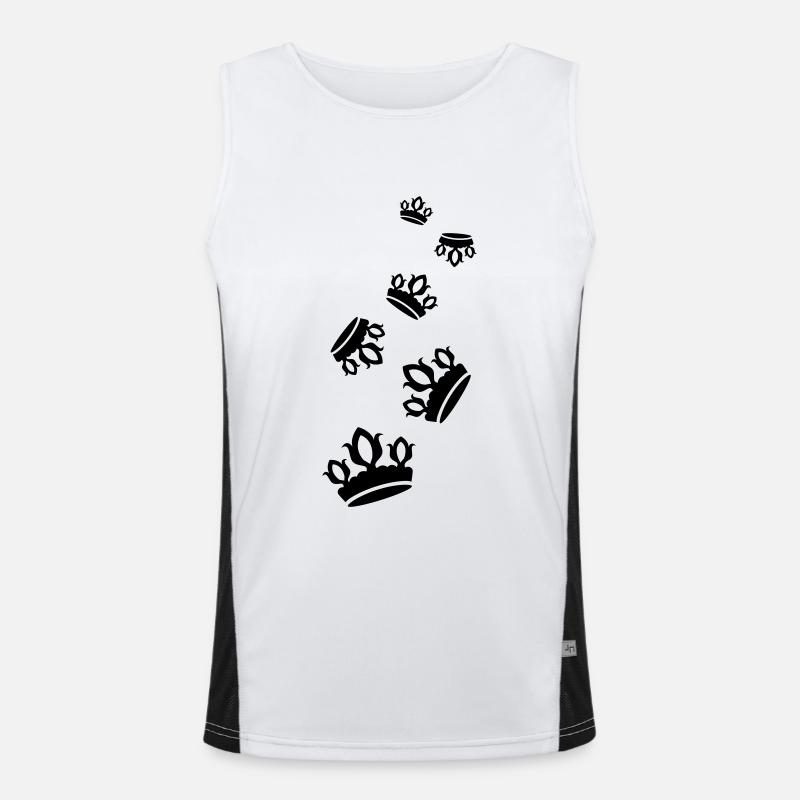 Krone Silhouette Funktionelles Kontrast-Tank Top für Männer 