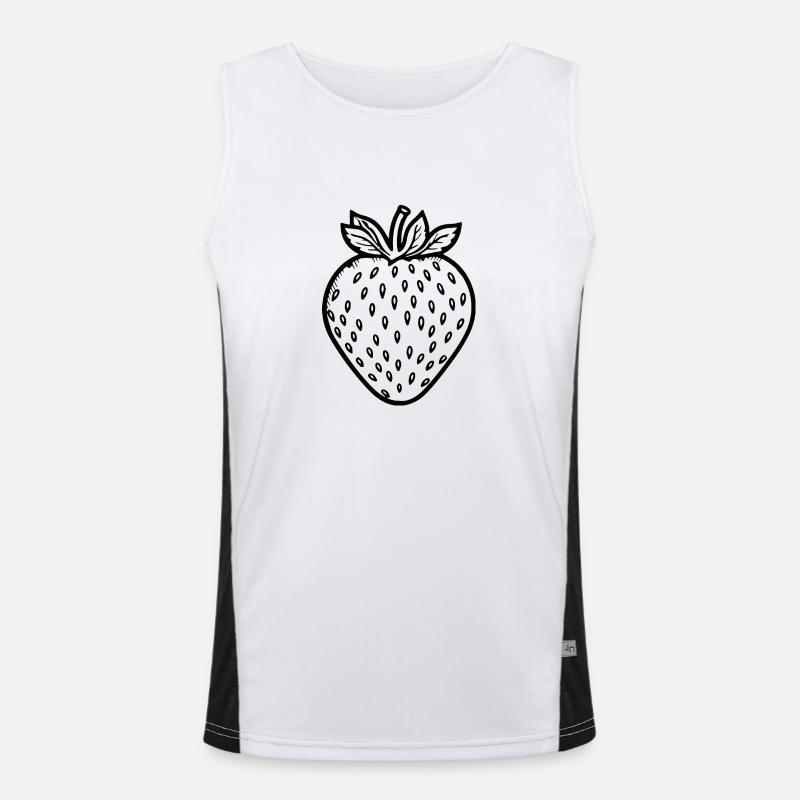 Erdbeere Obst Frucht Funktionelles Kontrast-Tank Top für Männer 