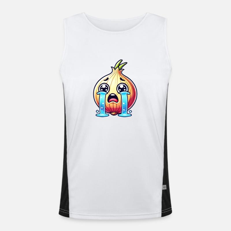 Weeping Onion – Fun Kitchen Design Men's Functional Contrast Tank Top 