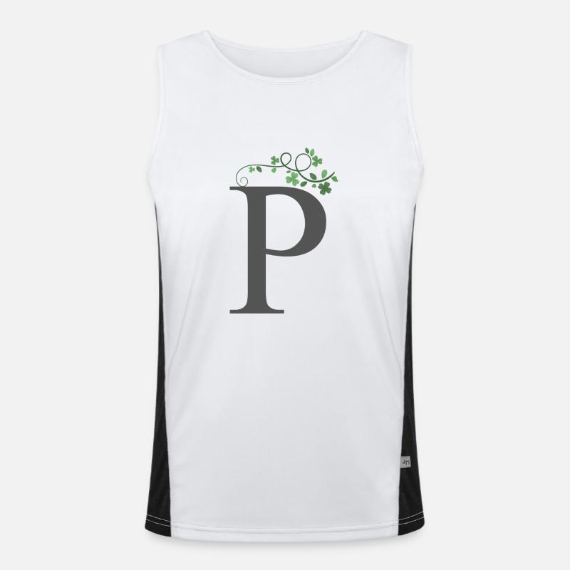 P with shamrocks Men's Functional Contrast Tank Top 