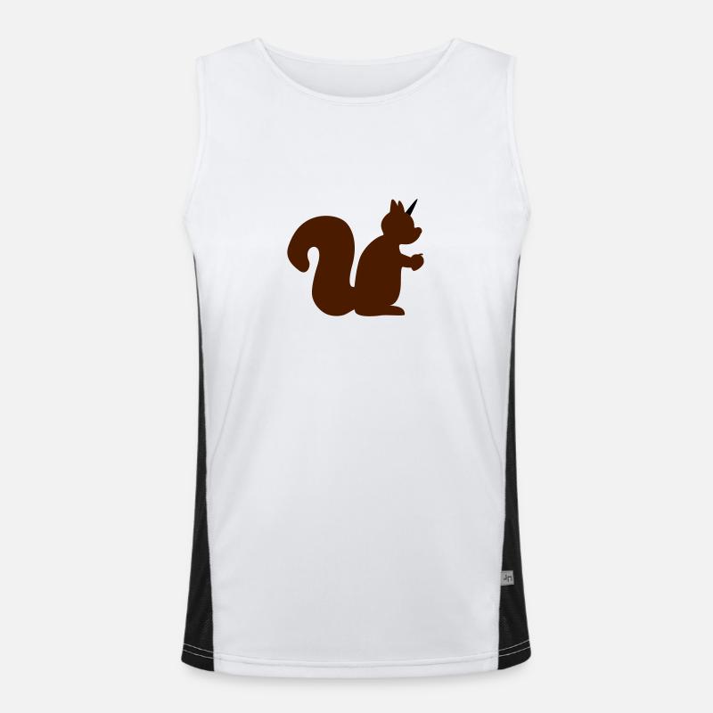 Einhorn Eichhörnchen Funktionelles Kontrast-Tank Top für Männer 
