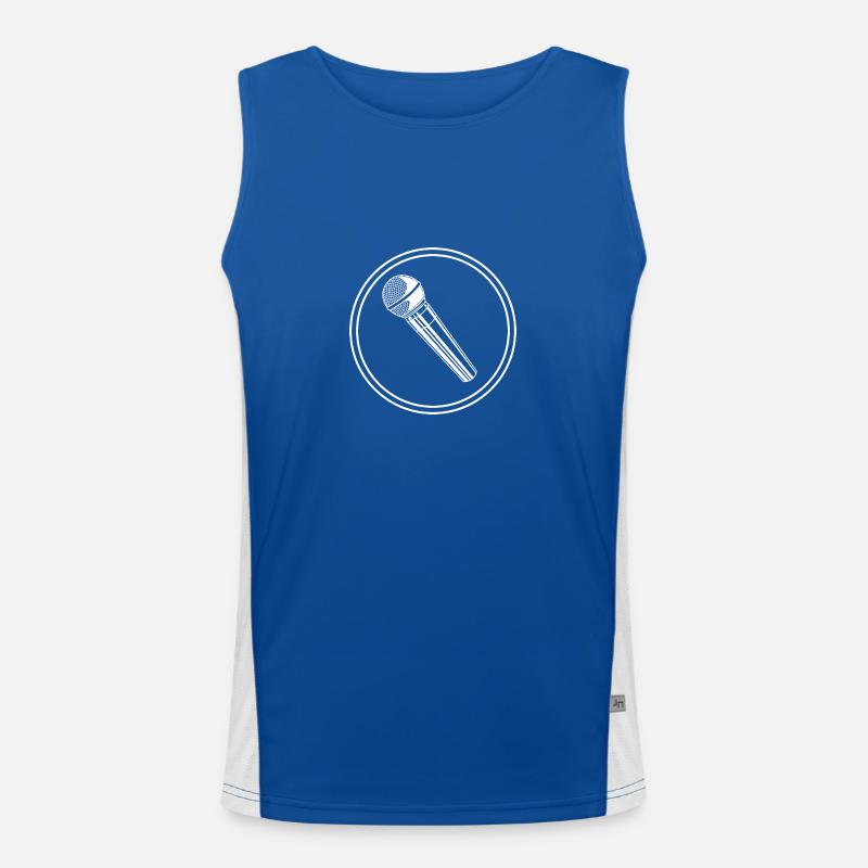 Microphone icon Men's Functional Contrast Tank Top 