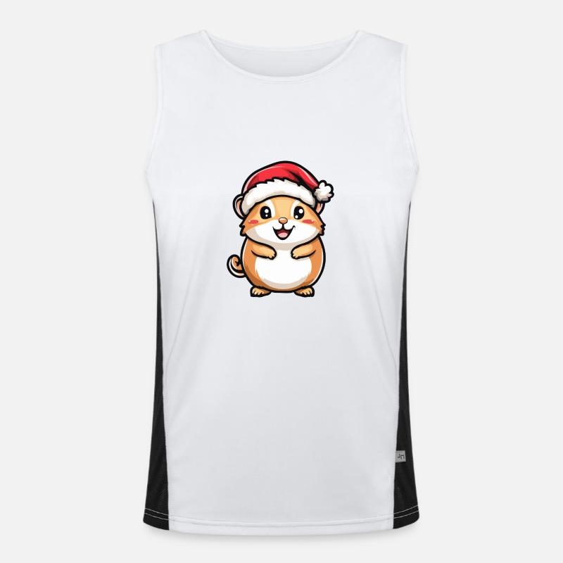 Hamster Noël Mignon Débardeur respirant contrasté Homme 